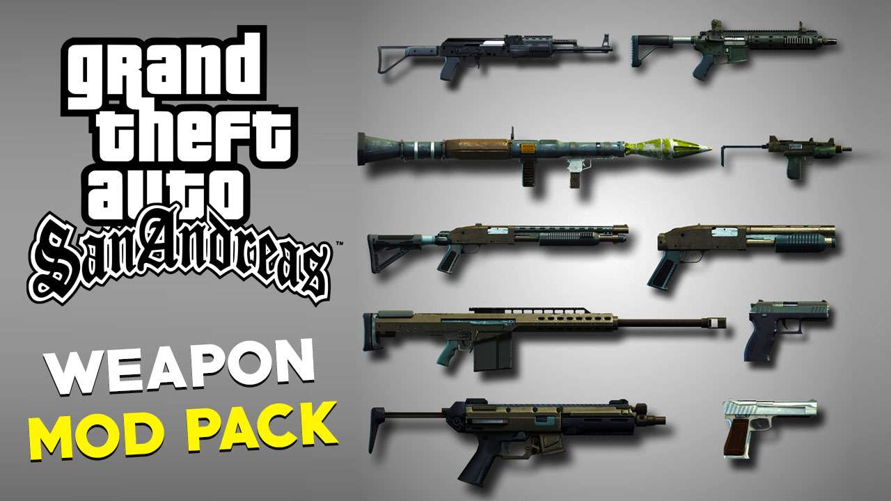 Weapons for GTA San Andreas with automatic installation: download