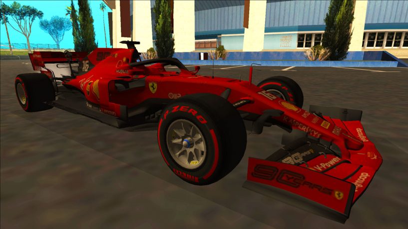 2019-F1-Ferrari-SF90-#16-(Low-Poly)-2